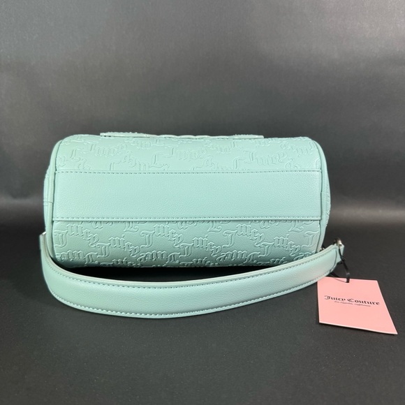 Juicy Couture String Of Pearls Roll Bag Pastel Turq - Rhinestone logo - Picture 6 of 8